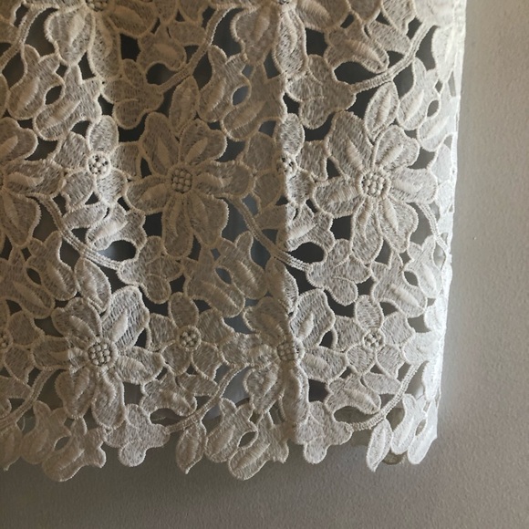 HP LOFT Lace Dress with Pale Blue Underlay NWT Women’s Size 8P - Picture 5 of 9